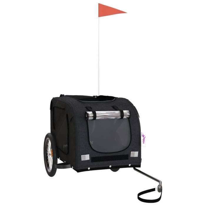 Remorque de vélo pour chien - VIDAXL - Poids jusqu'à 45 kg - Tissu Oxford et fer