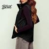 Cappotto Invernale Donna Colore Unico Spesso Senza Maniche Collo a Revers Gilet in Cotone Capo d'Abbigliamento Imbottito con Tasche