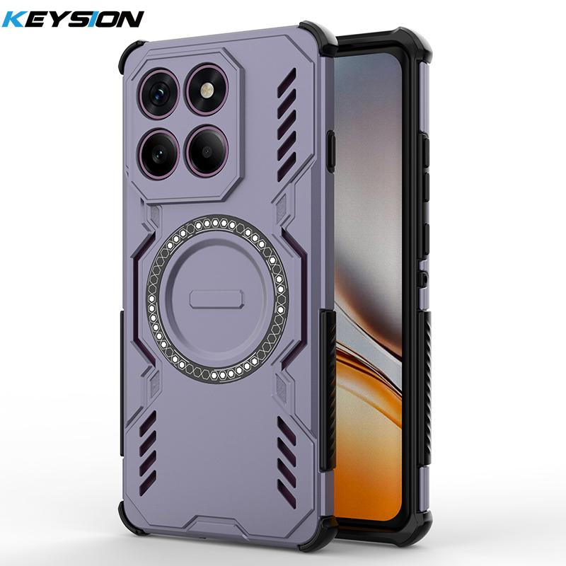 KEYSION Hollow Heat Dissipation Case for Motorola Edge 60 Pro 5G Magnetic Cooling Shockproof Phone Cover for Edge 60 S 60 Fusion