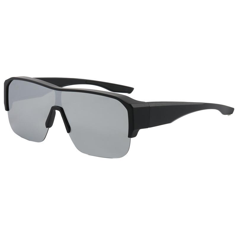 Sports Polarized Myopia Set, Men'S Integrated Windproof Riding Glasses, Driving Uv-Proof Sunglasses