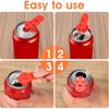 24 PCS Manual Easy Can Opener, Colorful Drink Can Protector Soda Beer Protector Leakproof Soda Top Ring Opener Tool for Parties BBQs Beach