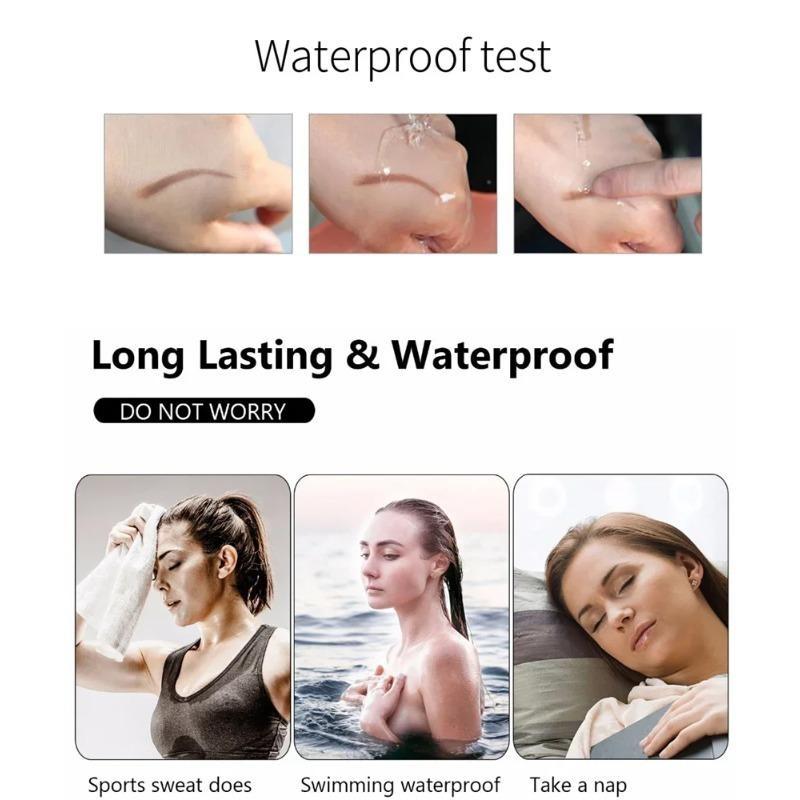 4 Forks 3D Liquid Eyebrow Pencil Lasting Waterproof Anti-Sweat Non-Fading Color Eyebrow Hair Makeup Women Beauty Makeup 5 Colors