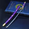 25cm Steel Roronoa Zoro Katana One Piece Metal Sword Iron Ninja Knife Real Size Japanese Katana Samurai Sabre Kid Toy Anime Gift