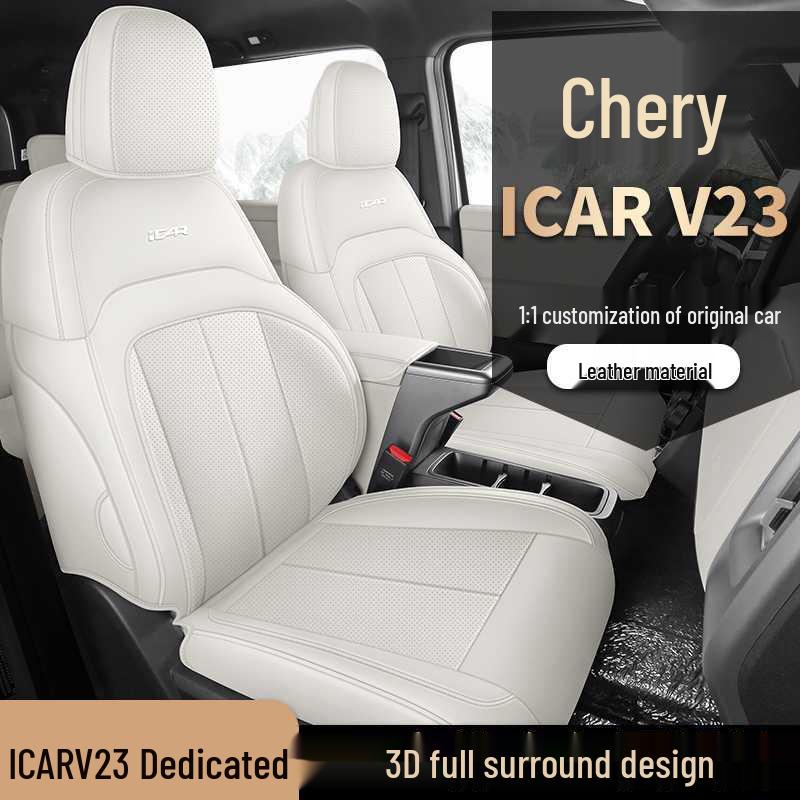 Chery iCarV23 High-End Perforated Leather Seat Cover, Full Coverage, All-Season.