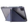 For iPad Pro 13 (2024) Case TPU+Acrylic+PU Leather Origami Stand Clear Back Tablet Cover