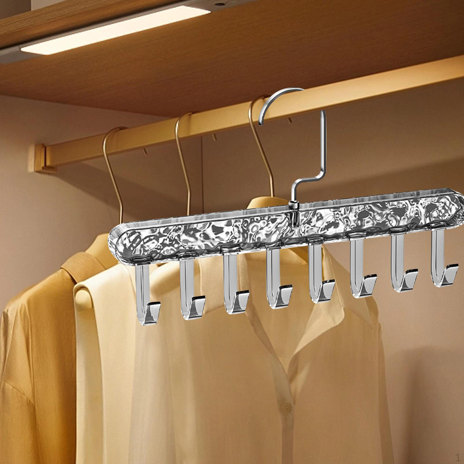 

Вешалка для бюстгальтера Многофункциональный крючок для одежды Многоцелевой с 8 крючками Несколько вешалок для пальто Transparent Grey