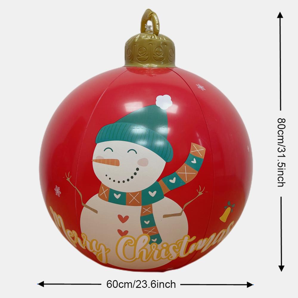 Runtowo Big PVC Inflatable Ball ,2025 Christmas Decor for Home,Santa Claus Snowman Christmas Ornaments,Xmas Gifts ,2026 New Year