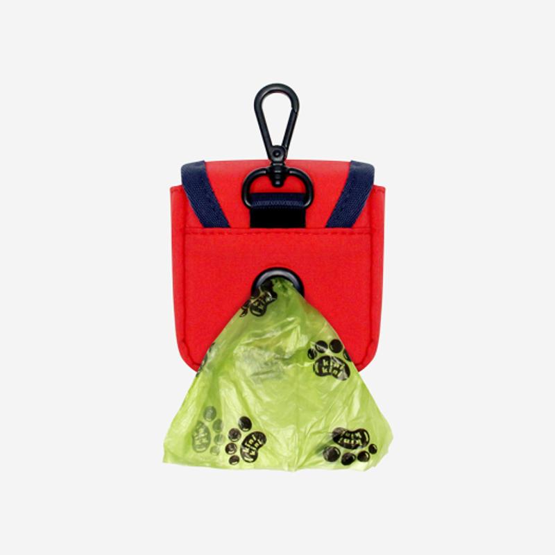 KINIKINI SIGNATURE LOGO SUPPLEX POOP BAG-RED