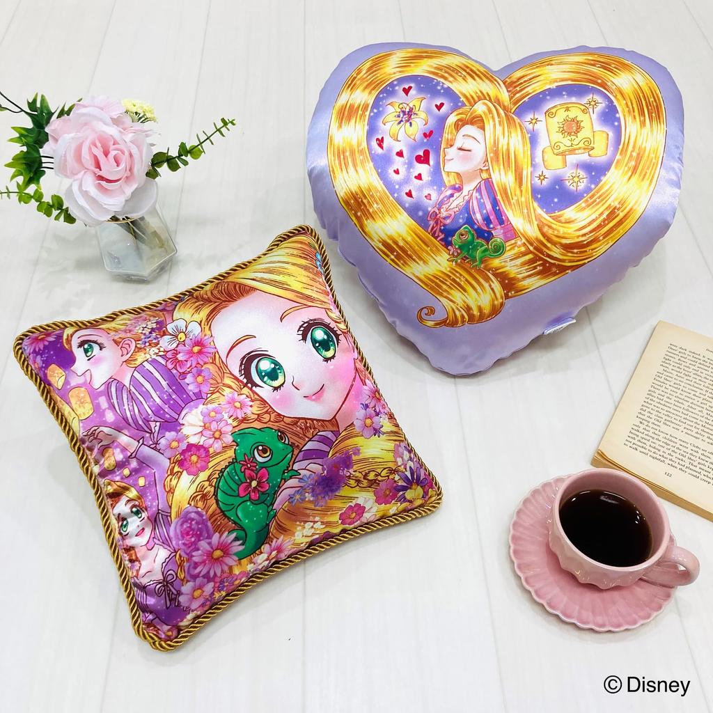 MORIPiLO Disney Rapunzel Art Collection by Shoko Nakagawa Soft and Gentle On the Plush Nap Disney Princess Morishita Pillows (Mini Cushion) Skin, Toy,