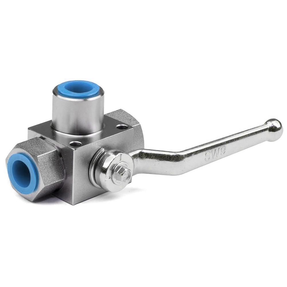Carbon Steel With Installation Holes 3-Way Ball Valve 1/4  500 bar for Multi-Fluid Systems – Industrial Grade