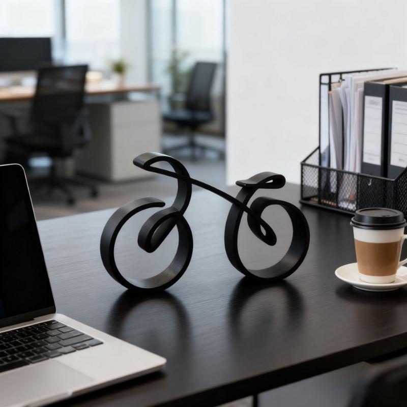 1 Stück 3D-Druck Fahrradornament einfacher Stil Heim-Schreibtisch Veranda Dekoration Radsportbegeisterte Geschenk Figur