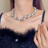 Fashion Men Women Universal Pearl Winding Choker Trend Personality Punk Necklace for Friends a Beautiful Gift