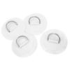 4 Pcs Inflatable Boat D  Pad Patch PVC   Marine Stainless Steel Fixed Buckle(Yellow )