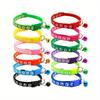 Colorful And Cute Bell Collars For Cats, Adjustable Safety Cat Collars With Bells, Cartoon And Fun Footprint Collars, Cat Supplies
