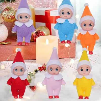 Boneca Duende Bebê de Natal *Colorida Vibrante - Menino Menina Duendes Pequenos Bonecos Decorações de Natal Brinquedos para Crianças Presente para Mãe Grávida