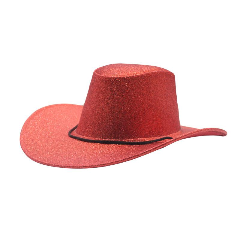 New Party Halloween Christmas Shine Jazz Hat Top Hat Style Symphony Western Cowboy Hat