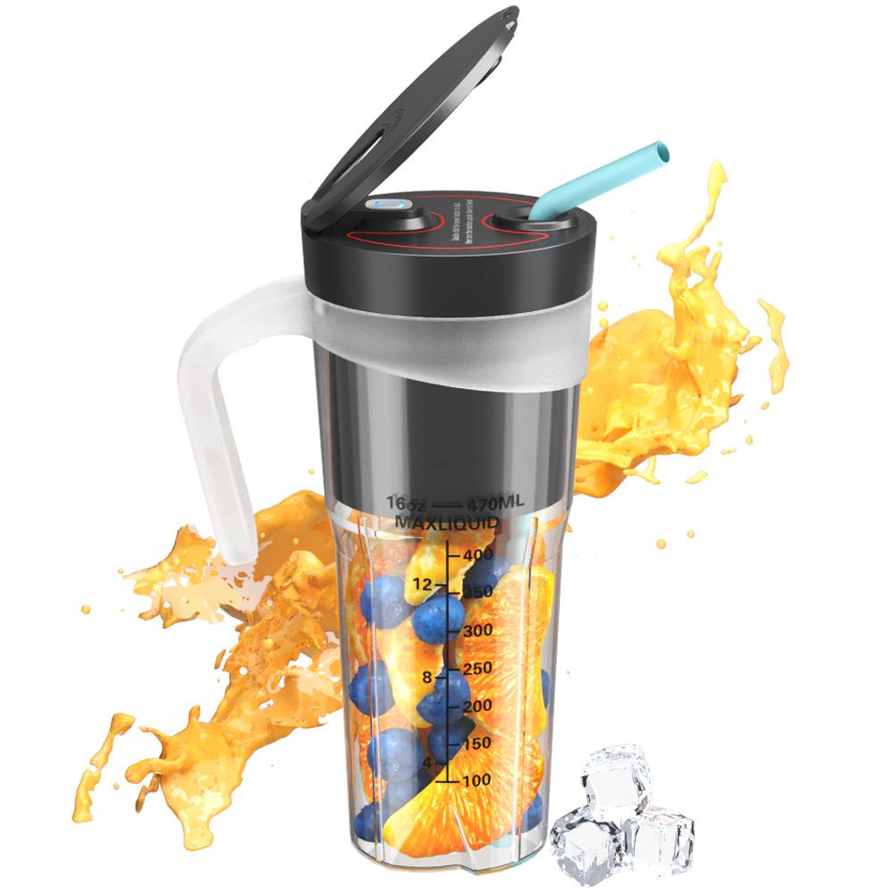 

Електричний Портативний Блендер USB Перезаряджуваний Портативна Соковижималка Леза для Шейків Смузі 460МЛ Багатофункціональна Машина для Свіжого Соку