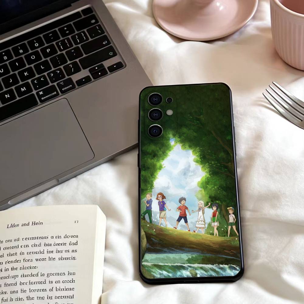 AnoHana M-Meiko Anime H-Honma Phone Case For Samsung S25,24,23,22,30,21,10,9,Ultra,Plus,Lite,FE,4,5 G Soft Black Case
