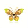 Elegant Women Girls Fashion Exquisite Crystal Butterfly Brooch Pin Classic High-end Lady Rhinestone Vintage Badges Jewelry