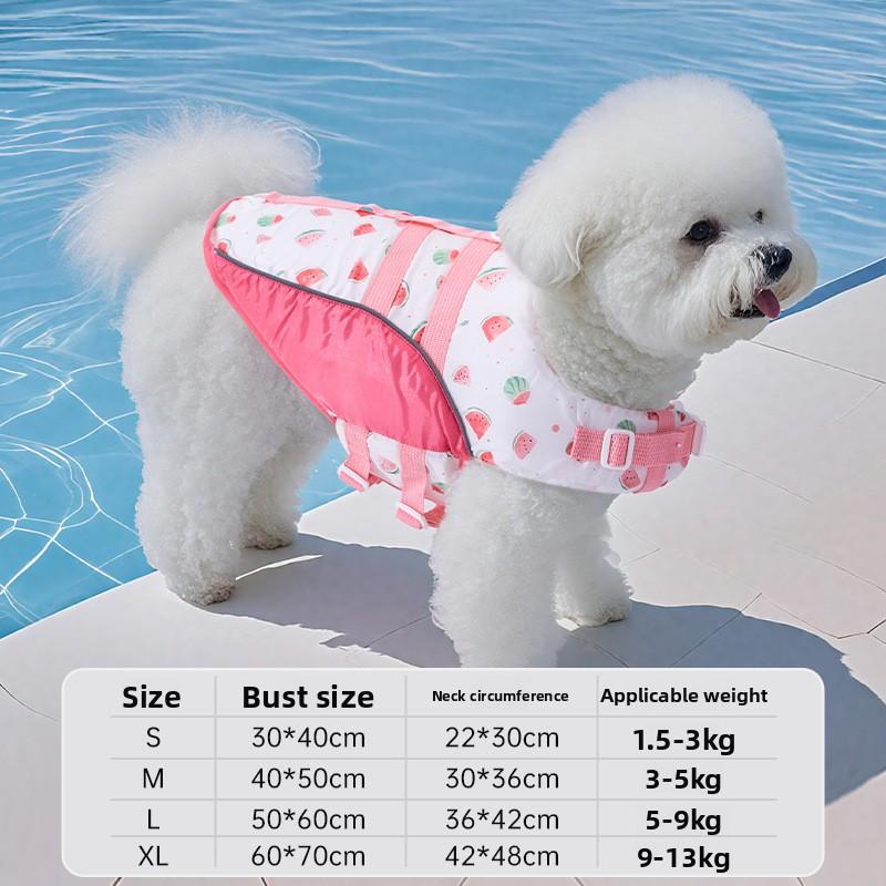 Pet Dog Life Jacket Swimsuit Summer Medium and Small Dog Shiba Inu Teddy Play Water Clothes Puppies Summer Swimsuit