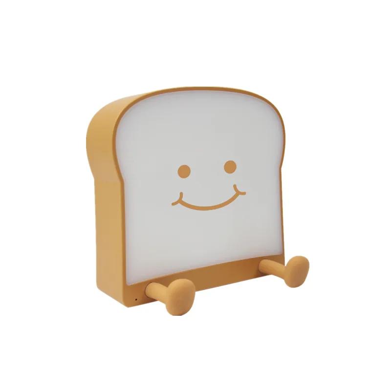 

Toast Night Light with With Patting Switch Led USB Charging Restaurant As Gift Girls Boys Room Bedside Study Store Drop Shipping