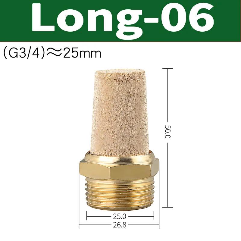 10PCS/50PCS/200PCS Pneumatic Brass Exhaust Muffler BSL M5 1/8 1/4 3/8 1/2 BSP Male Thread For Air Noise Adjustable Long Short