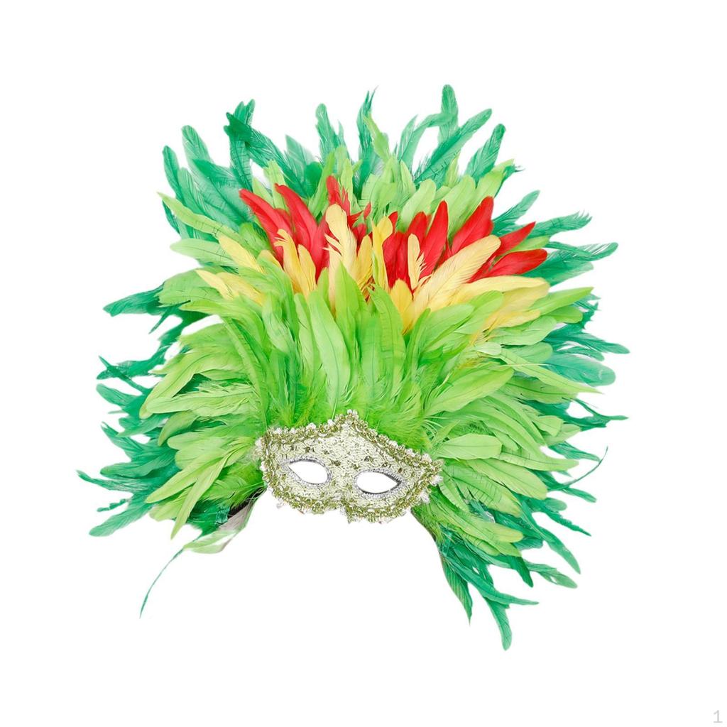 Feather Headdress Cosplay Headband Headwear Photo Props Fancy Dress Masquerade for Thanksgiving