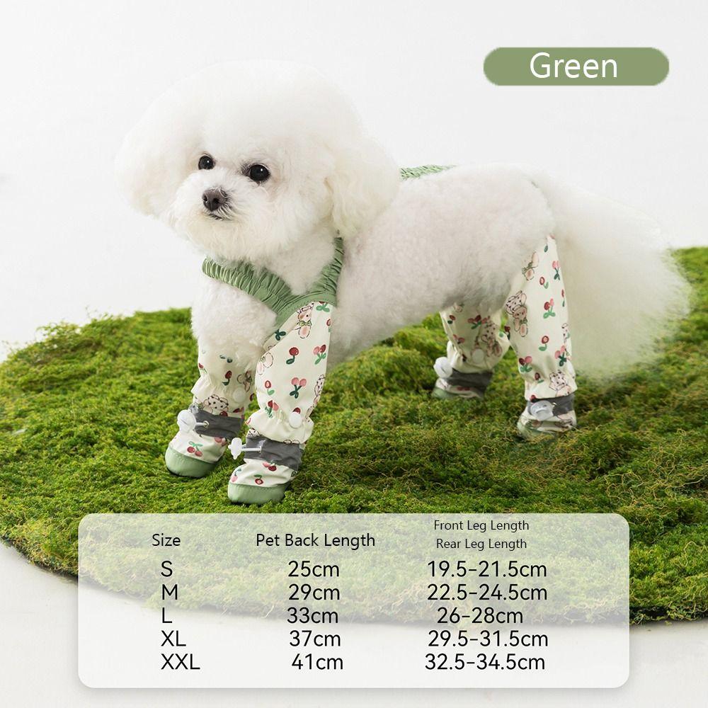 Full Leg Protection Dog Four-Legged Pants Reflective Stripe Dog Jumpsuit Shoes  Pet Strolling