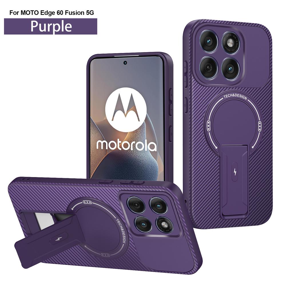 Luxury Armor Shockproof Magnetic Bracket For Magsafe Case For Moto Edge 60 Fusion 5G Stand Holder Cover For Edge60 Fusion