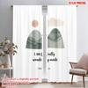 2pcs 2D Flat Printing Curtain Fearfully Wonderfully Made 100% Polyester Without Electricity Birthday Party for Photo Booths &