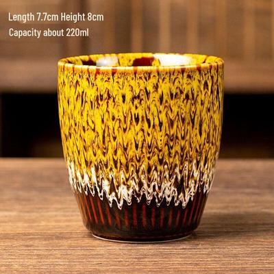 OLOEY Japanische Ofenglasierte Keramik-Kaffeetasse
