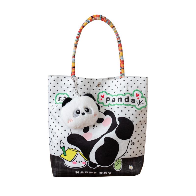 Panda Canvas Handbag - Versatile Women's Makeup & Toiletry Bag for Travel