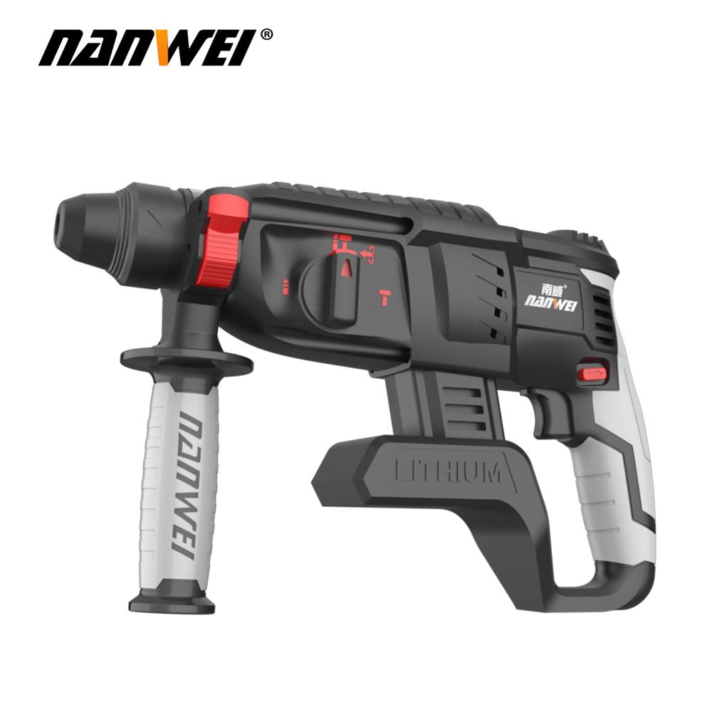 

NANWEI 980 rpm Electric Hammer Drill with brushless motor and impact function no battery and charger
