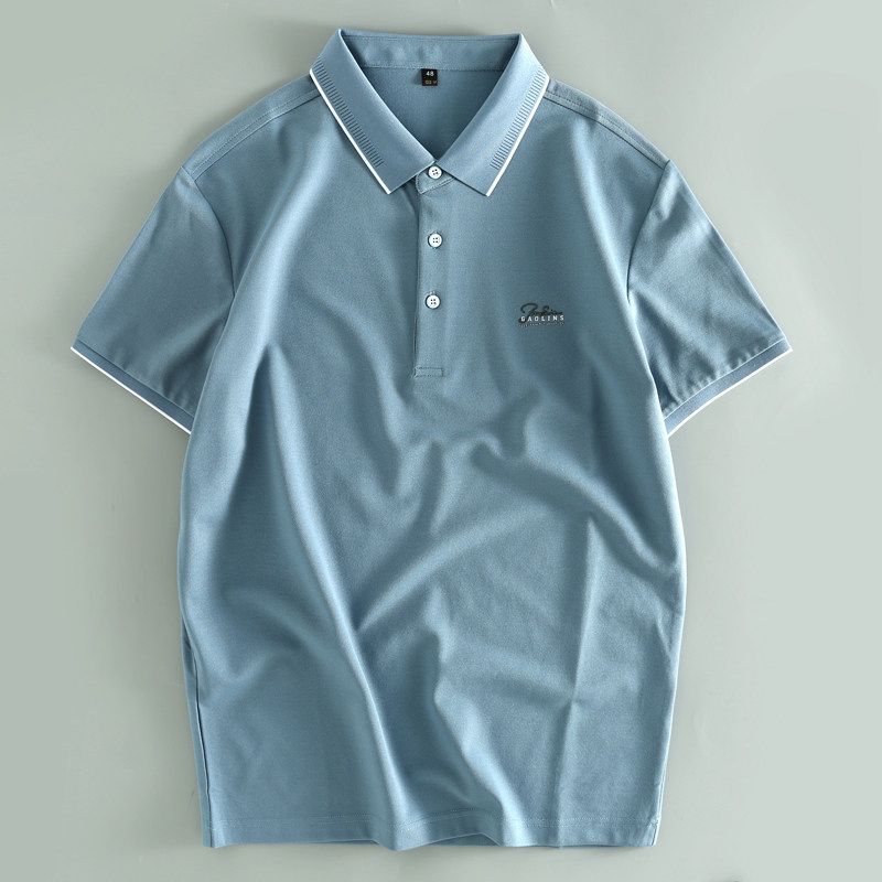 Counter Genuine Goods Men's Short sleeve T-shirt Business Casual Lapel T-shirt 2025 Summer New Fashion All-Matching Top