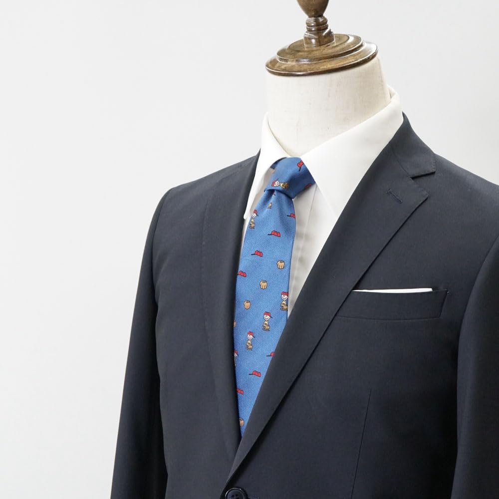 Peanuts Snoopy Tie PN918308 Blue SNOOPY Charlie Brown Brand Tie Character Gift