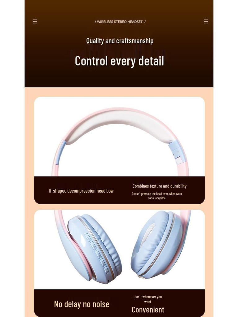 GT650 Over-Ear Bluetooth Wireless Headphones with Long Battery Life