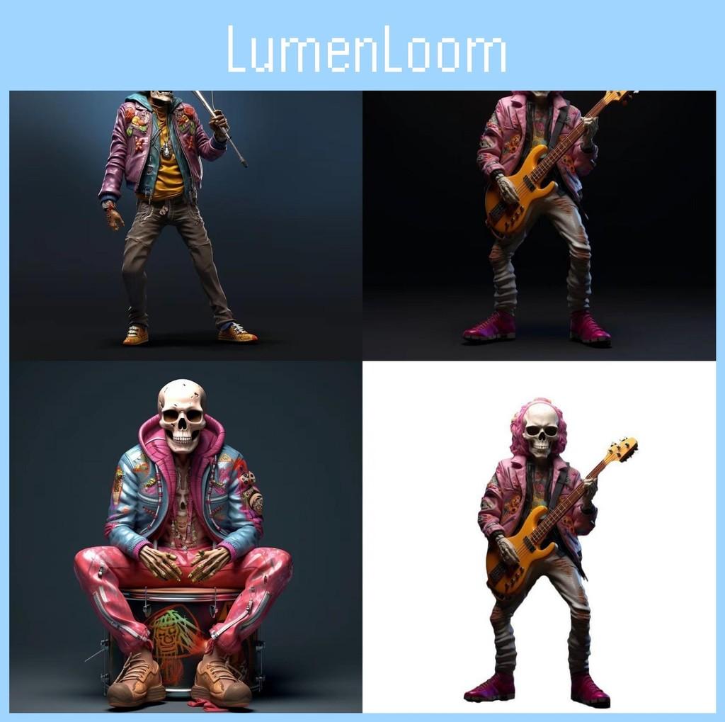 Acrylic Skeleton Band Flat Surface Pendant For Halloween Car Decor Interior