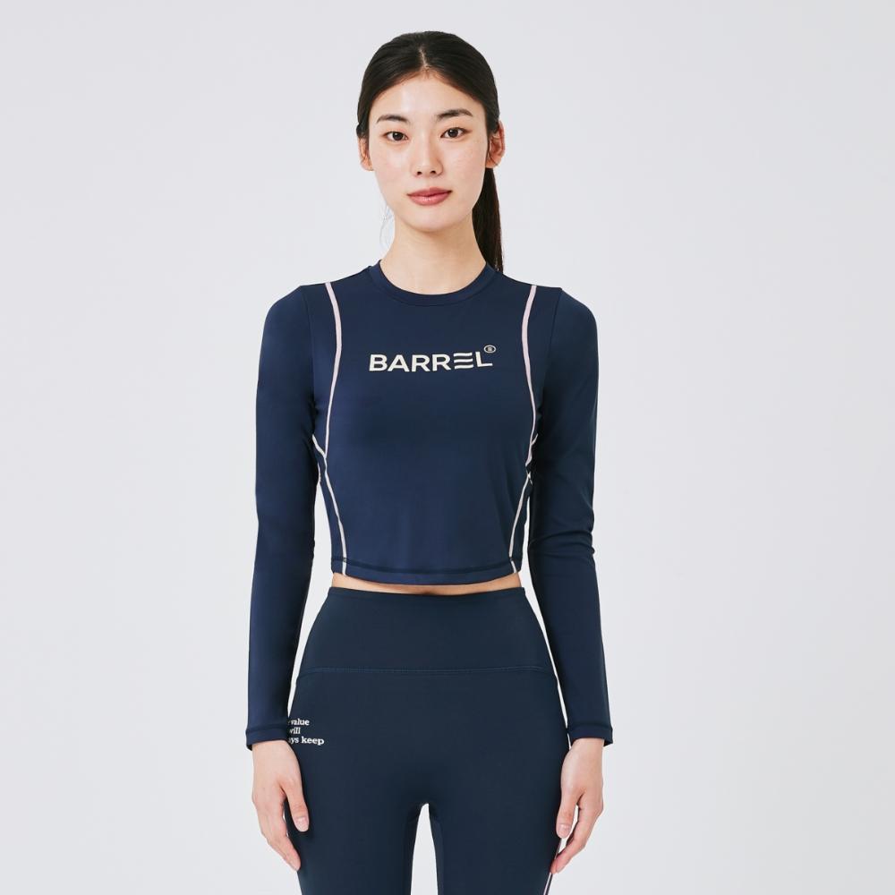 BARREL Women'S Vibe Crop Rash Guard Midnight Blue (B3Swwcr003Mbl)