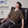 Warrior Men's Waffle Texture Short-Sleeve T-Shirt