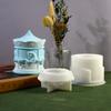 Round Shape Plaster Storage Box Silicone Molds DIY Candle Cup Storage Jar Gypsum Home Decoration Mould