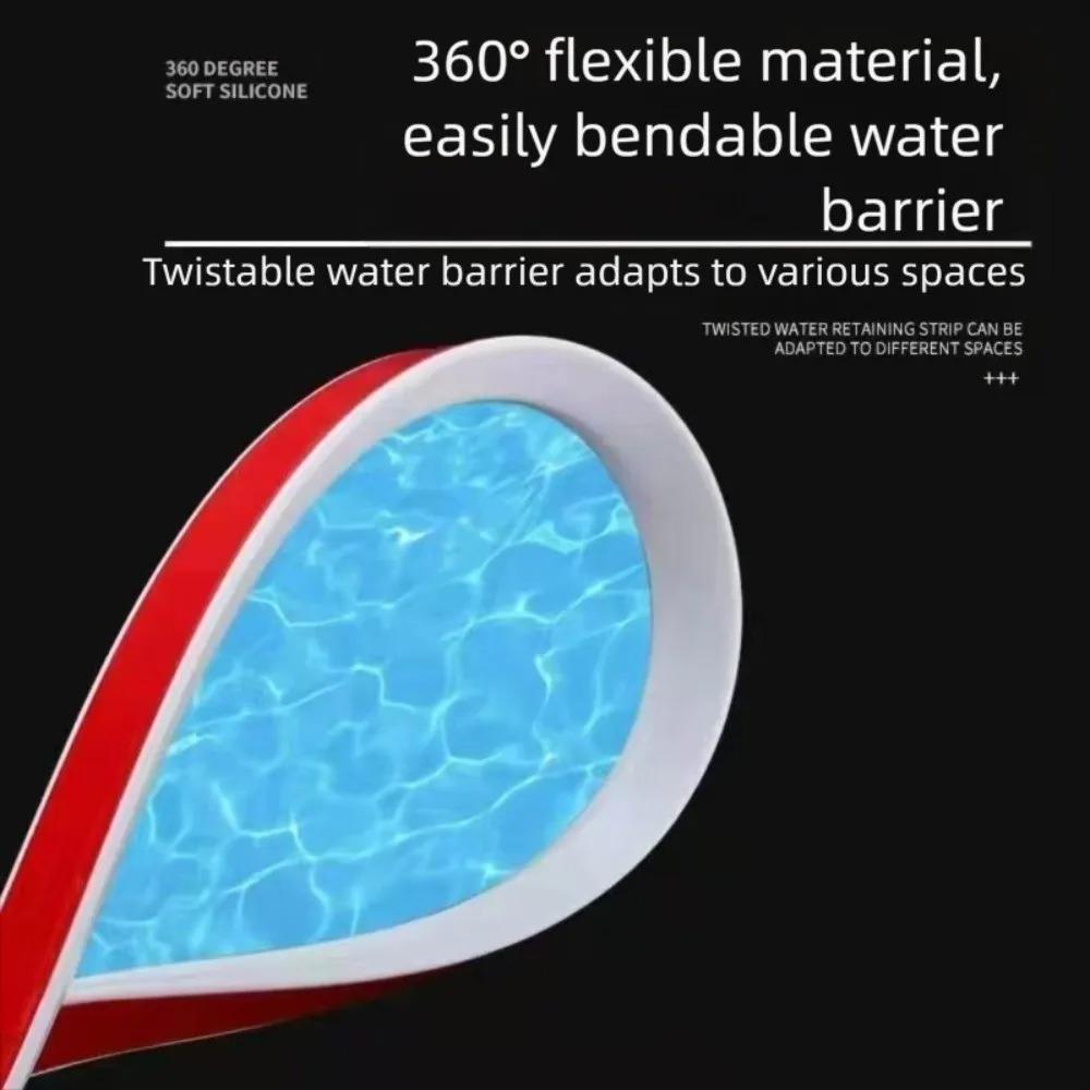 1pc 1/2m Bathroom Water Stopper Water Retaining Bendable Strip Dry &Wet Separation Seal Strip Shower Dam Flood Barrier