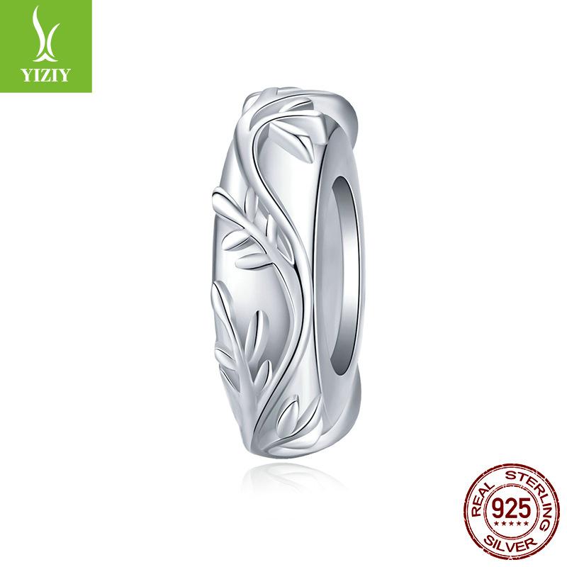 

S925 Стерлинговое Серебро Силиконовый Позиционирующий Стопор Схема Коллекции Спейсеров, Гальванизированный Модный Браслет Сделай Сам, Аксессуары с Бусинами S925