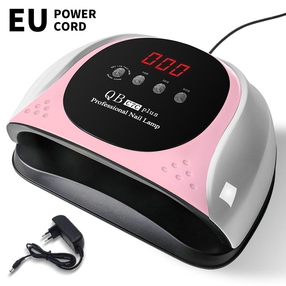 

Новая 256 Вт мощная лампа для ногтей с УФ быстрой сушкой и смарт-сенсором, не вызывает потемнения. US Standard розовый