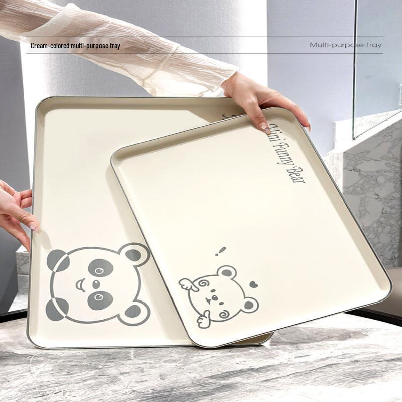 Ins-Style Large Rectangular Plastic Serving Tray