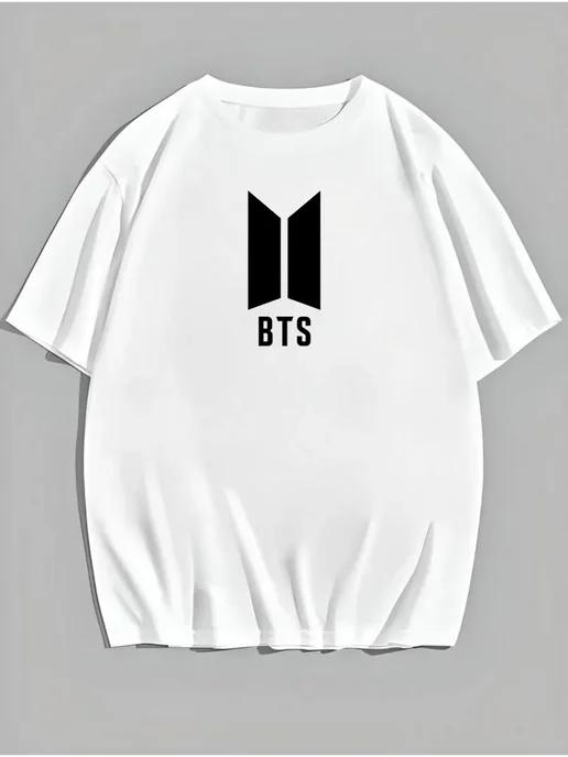 Oversized T-shirt with a BTS print 4XL
