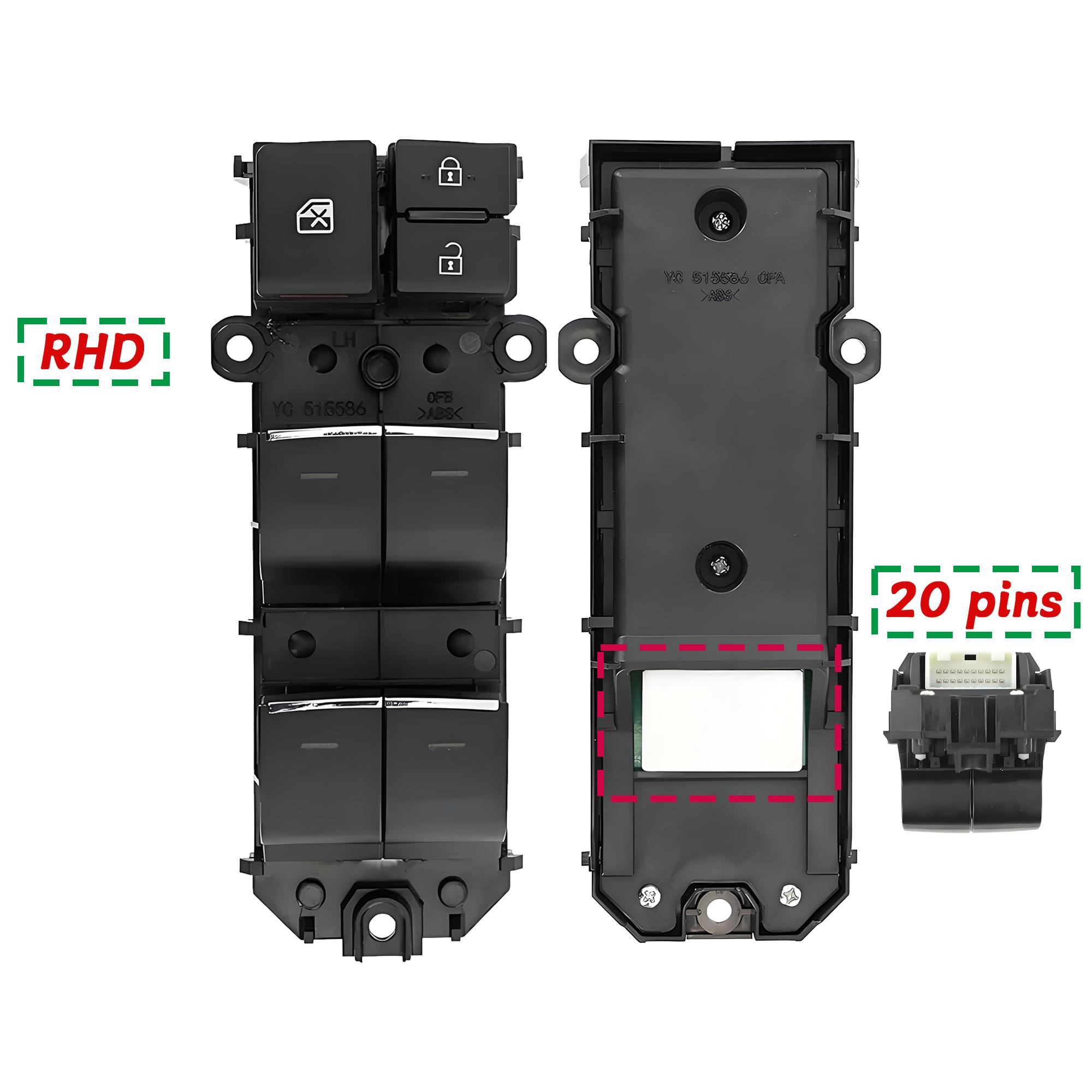 84040-02160 For Toyota Corolla C-HR 2018    , Electric Master Window Control Switch Lifter Button OE 8404002160 84040-02160 RHD