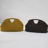 Elegante Bolso de Mano Tejido con Cadena para Mujer Bolso de Hombro de Paja Moderno Bolso Cruzado de Rafia para Playa Nuevo de Verano Bolso Versátil para Mujer