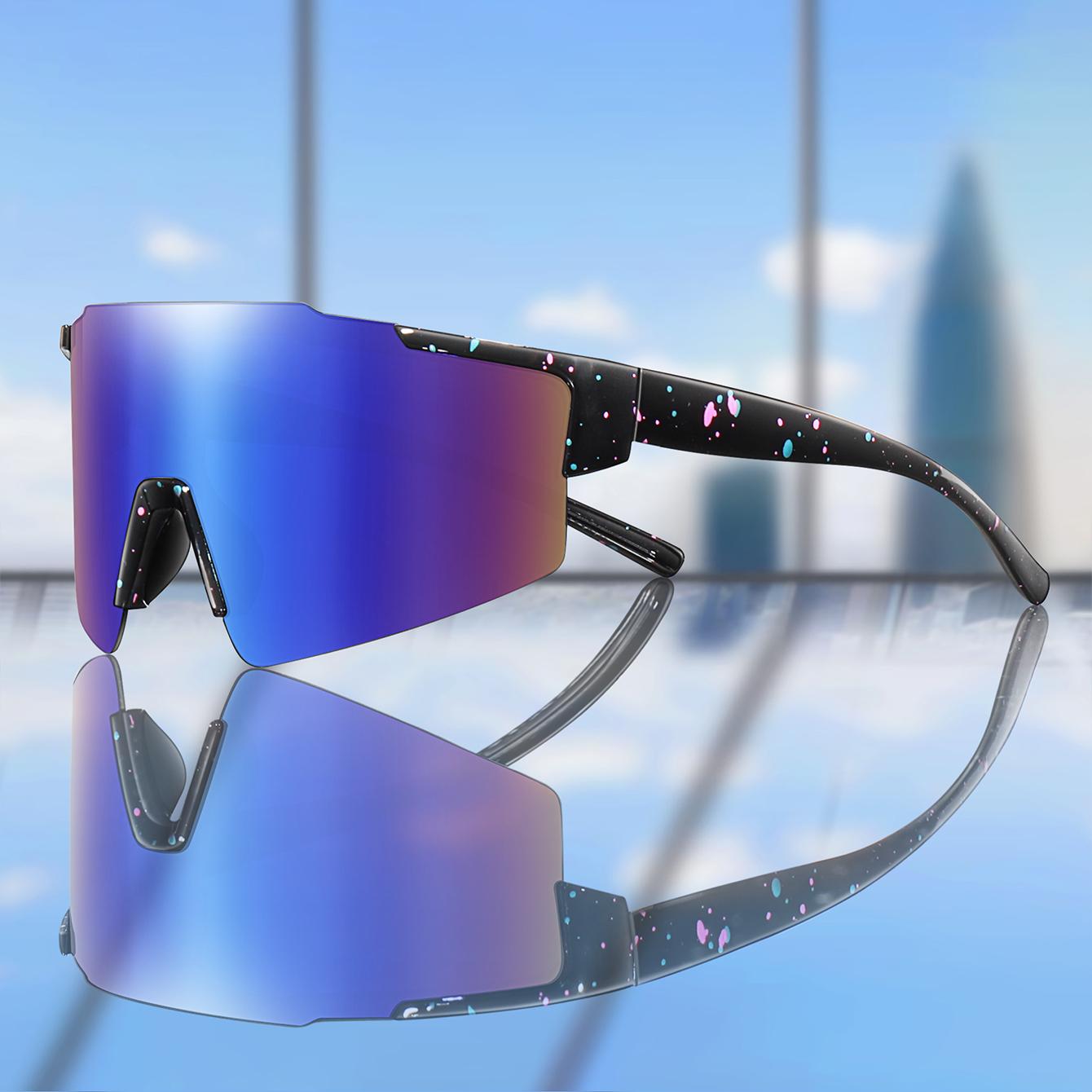 Attractive Glasses Men's Loisruby Uv400 Windproof Sports Sunglasses Large Lens Cycling Glasses Bike Eyewear For And Wo Mtb Bicycle Goggles