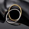 Fashion 18k Gold Plated Stainless Steel Waterproof Oval Minimalist Classic Bracelet for Woman Cuff Bangle B262680