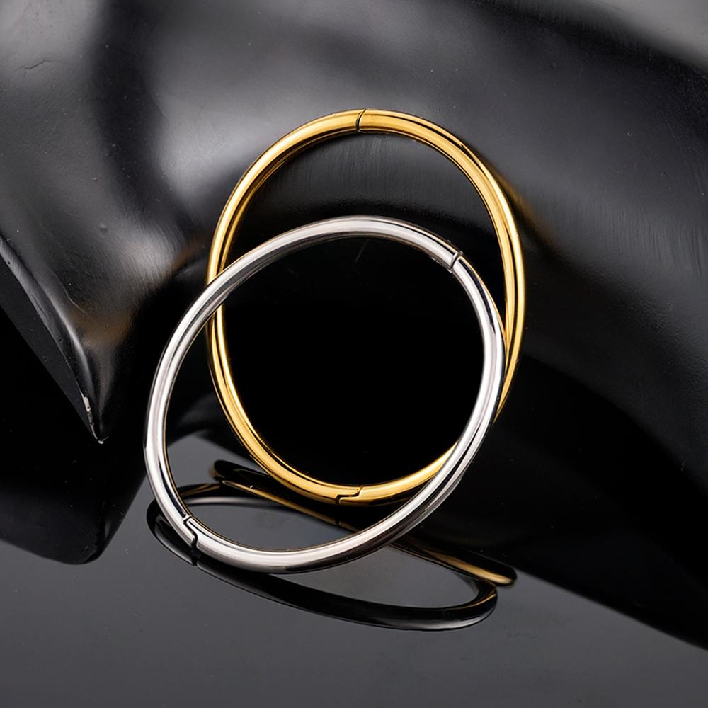 Fashion 18k Gold Plated Stainless Steel Waterproof Oval Minimalist Classic Bracelet for Woman Cuff Bangle B262680